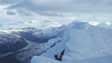 Ett halvt fotsteg från döden på Rombakstötta, Narvik