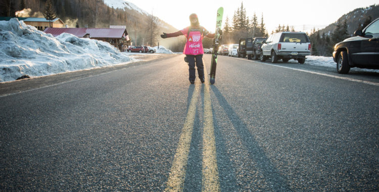 Evelina Nilsson kom femma när FWT fortfarande kördes i Haines, Alaska.