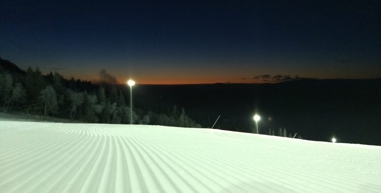 Tidig försäsongsmorgon i Åre, bild från 1 dec 2017. 