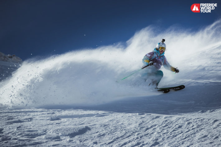 Hedvig under sitt vinnande åk i Fieberbrunn, Österrike.