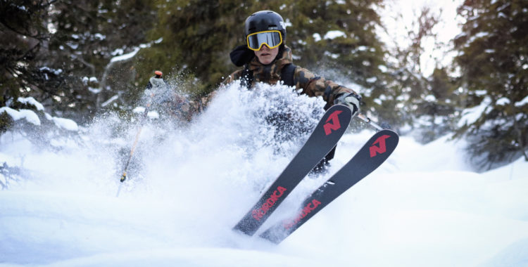 Arvid Bergman pumpar puder på Funäsdalsberget.