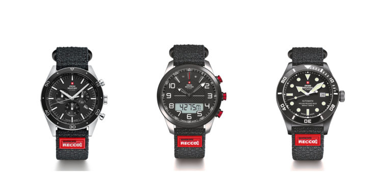 Tre nya kvalitetsklockor från Swiss Military by Chrono utrustade med RECCO-reflektor, säljs exklusivt av Stjärnurmakarna.