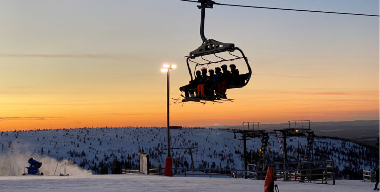 Kvällsljus i Hundfjället, Sälen den 22 januari 2020.