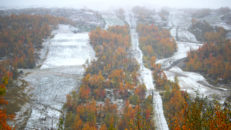 Första snön har fallit i Tänndalen