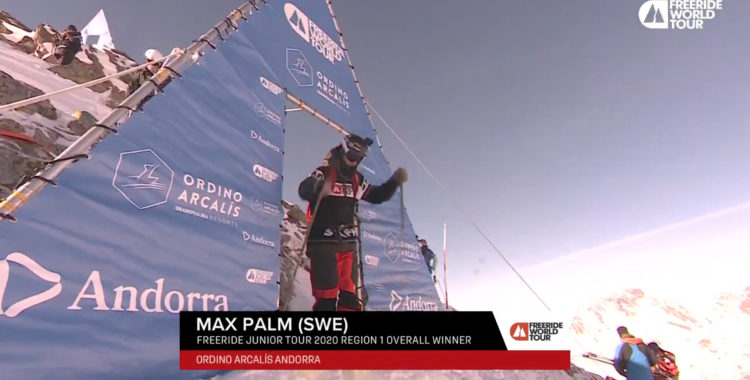 Max Palm körde som föråkare under FWT i Andorra.