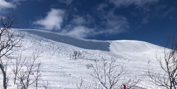 Lavinen på Hällfjället i Åre.