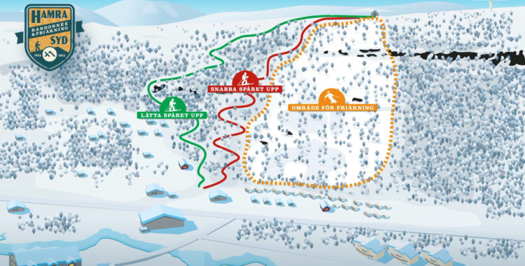 Hamra Syd, ett friåkningsområde utan lift.