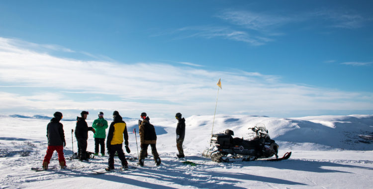 Skotertolkning kring Ramundberget.