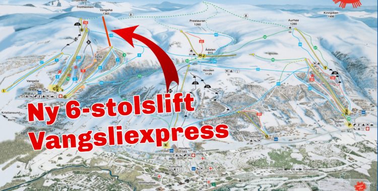 Oppdal får en ny sittlift Vangsliexpress, premiär i december 2021. 