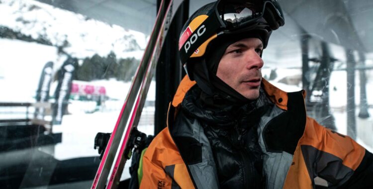 Kristofer Turdell som vunnit Freeride  World Tour både 2018 och 2021 laddar för finalen på lördag. 