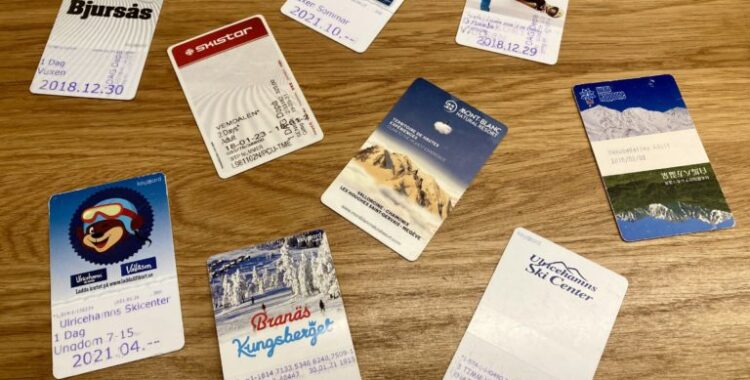 Massor av (personliga) liftkort.
