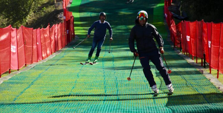 Hammarbybacken sommarskidåkning.