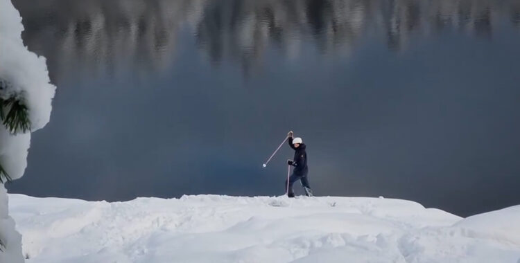 Puder i Stockholm med utsikt över vattnet.