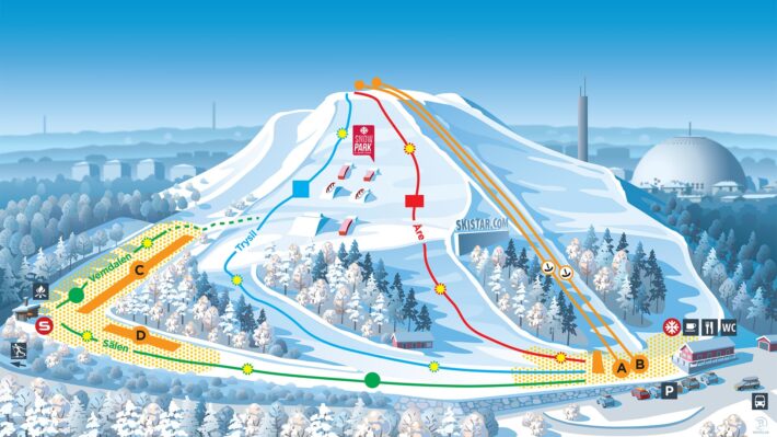 Pistkarta över Hammarbybacken