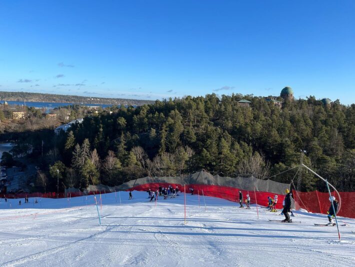 Saltisbacken fotad uppifrån.