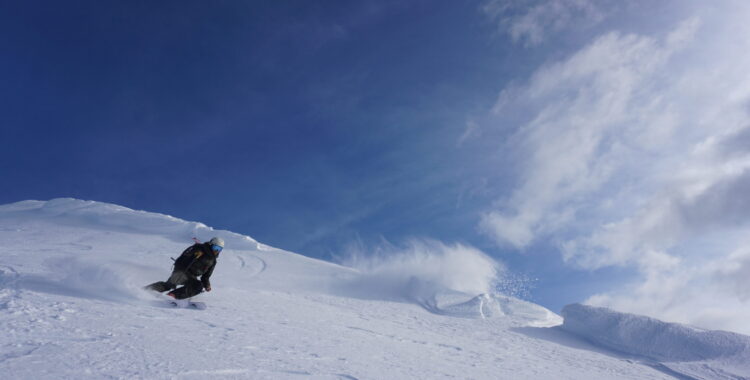 Olle Stenbäck på väg nerför Städjan.