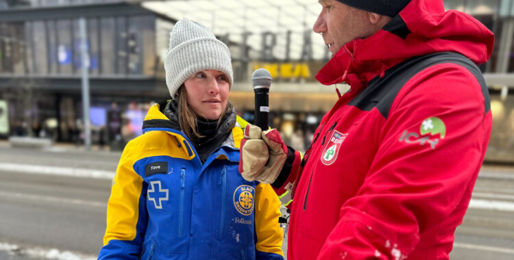 Skidpatrullen fanns på plats Stockholm.