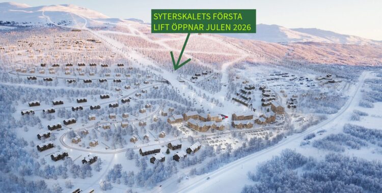 Syterskalets första lift byggs.