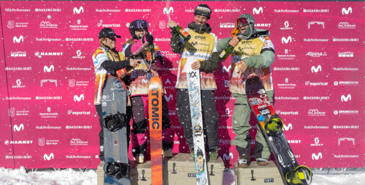 Vinnarna av första FWT tävlingen 2025. 