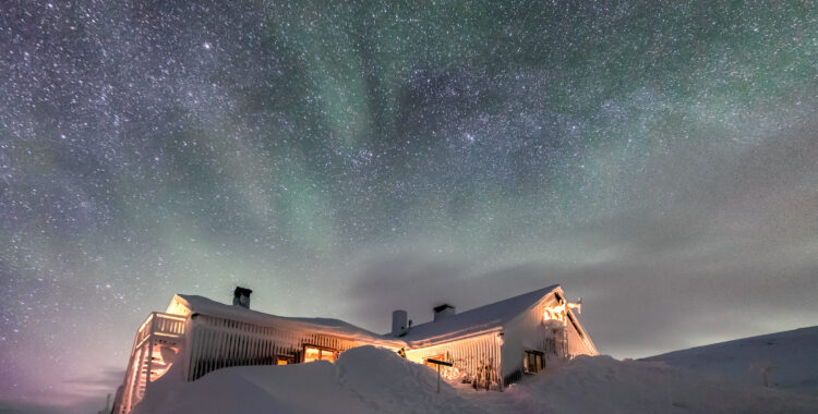 Norrsken vid Låktatjåkko.