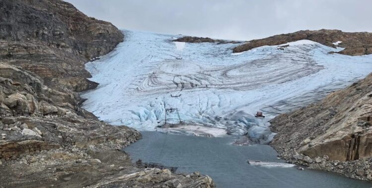 Den havererade liften på Fonna.
