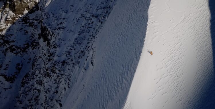 På väg ner för nordsidan på Everest.