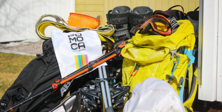 Intresset för begagnad skidutrustning är stort.