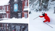 Puder i Kungsberget – uppskattningsvis en halv meter snö