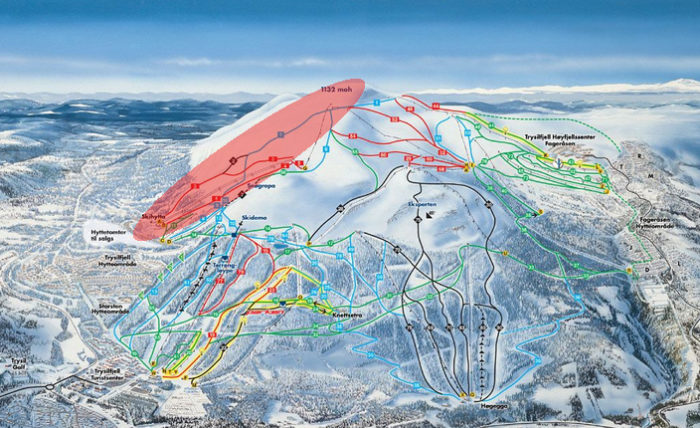 Den nya liften kommer att gå från Skihytta till toppen