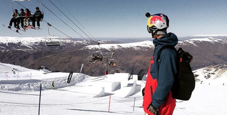 Oscar Wester och parken i Cardrona, Nya Zeeland