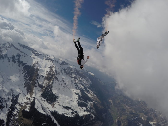 Skydiving med en utsikt