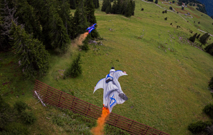 Proximity-flygning i Hintisberg, Schweiz