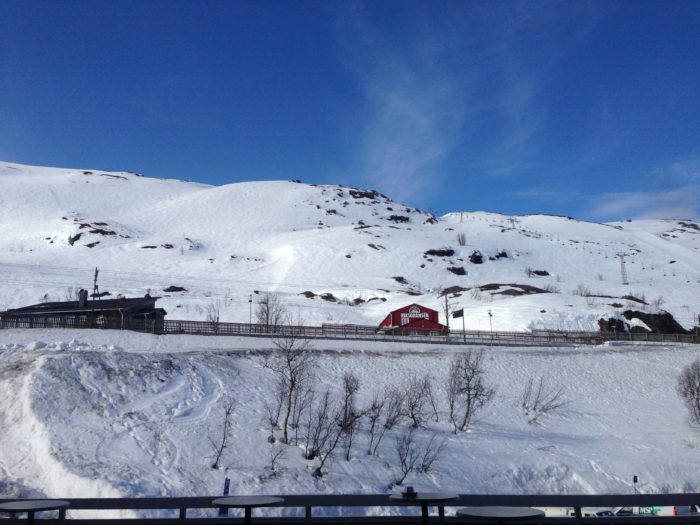  Utsikt från ett av de två nuvarande hotellen i Riksgränsen