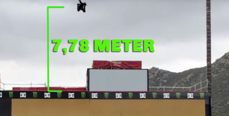 Danny Way i en flygtur som vid landningen ger honom hans sjunde världsrekord