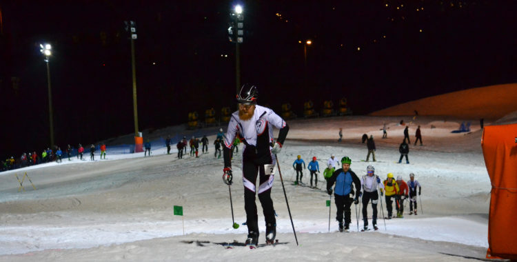 Slutvinnaren i herrklassen Magnus Jensen under första varvet
