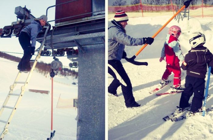 Liftvakt i Storlien 2008. Vi fick mecka med liftarna, åka skoter till jobbet och åka snowboard på rasterna