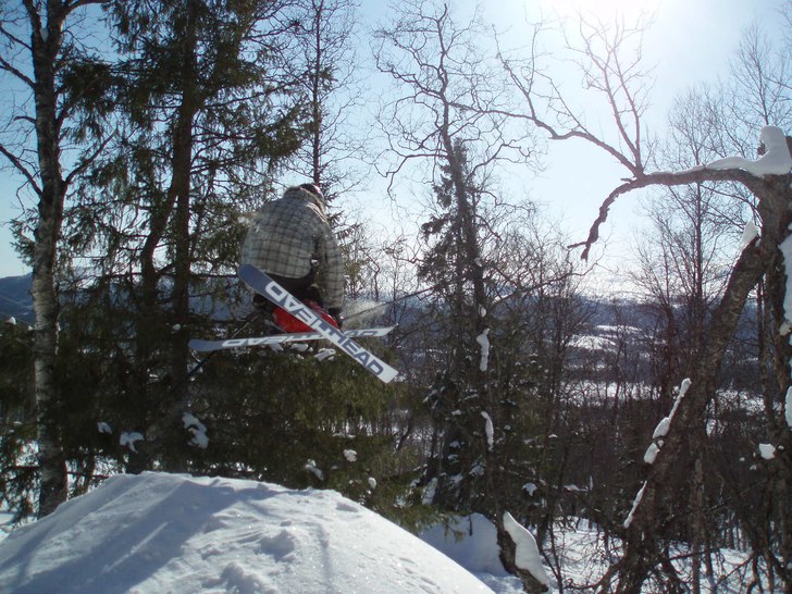 liten mute i offpisten. Foto: Alexander Bodén. Åkare: Gustav Bodén.