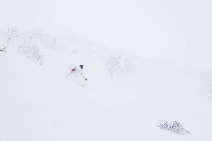 Japansk snö. Foto: Edwin Ljungstrand. Åkare: Andreas Ojamäe.