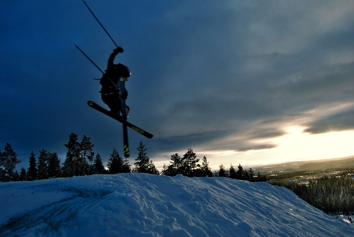 Första dagen uppe i Idre 08! Testar Simons kamera. Foto: Simon Svensson. Åkare: Carl Swanström.