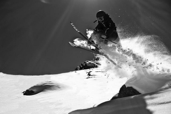 Rothorn med perfekt snö, när Oskar tog paus frå. Foto: Robin Ljungqwist. Åkare: Oskar Henrik L.