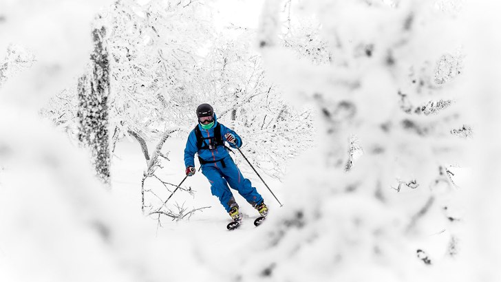 En dimmig dag i Februari.. Foto: Marcus Ahlström. Åkare: Johan Fridehäll.