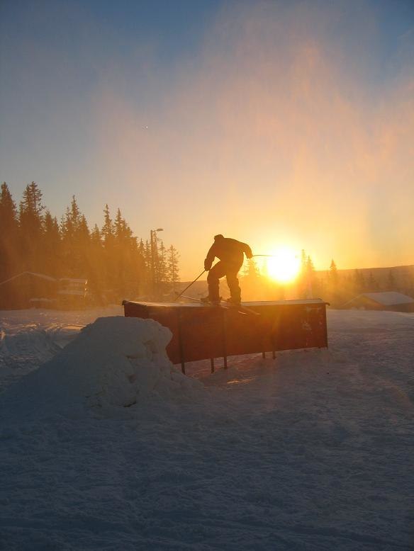 Morsom raileøkt i solnedgangen! . Foto: Magnar Antonsen. Åkare: Hans Kristian Valset.