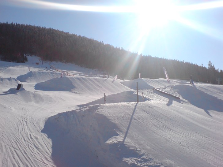 Kläppens park en go skidmorgon! .