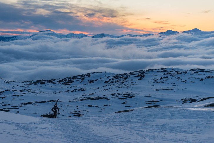 Påväg upp i Insteget. Foto: Axel Mossling.