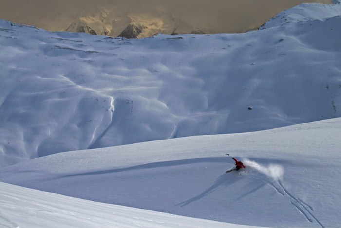 Sinnsykt vakker dag i hochfugen. Foto: Michael Stolic. Åkare: Asle Tangvik.