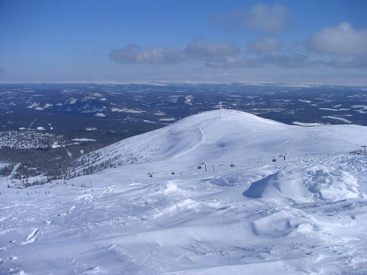 åkte lite skön åkning från toppen. Foto: Fredrik Nilsson.