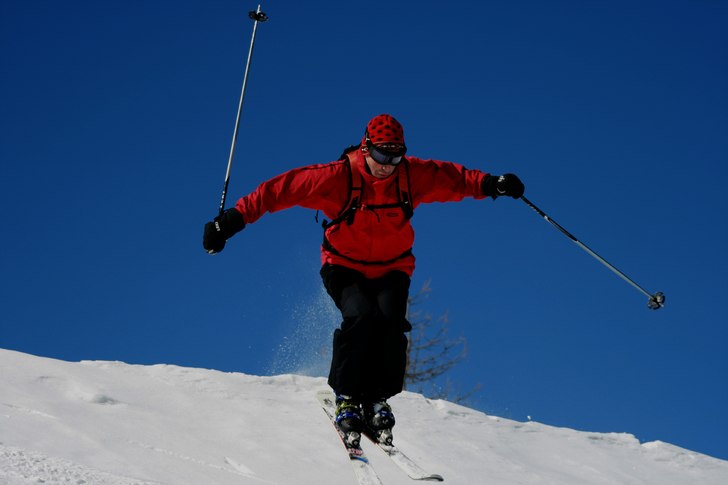 Jumping in Sestriere. Foto: AS. Åkare: Toni ski kmx.
