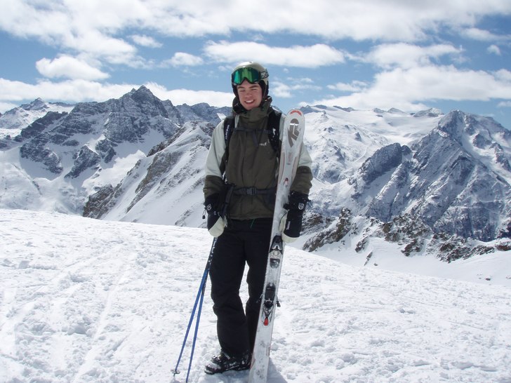 Vi åkte en dag till Passo Tonale, ingick i det st. Foto: Mats Erlingfors. Åkare: Daniel Erlingfors.