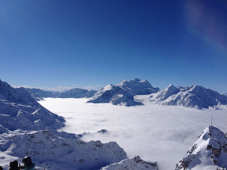 Högst upp i Verbier. Foto: Emma Steneberg.