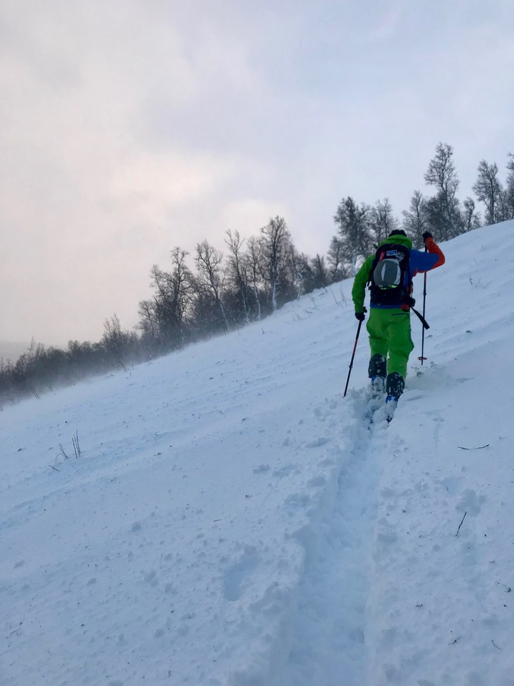 Tur i nedstängda Ramundberget i vindstyrka 32m/s.